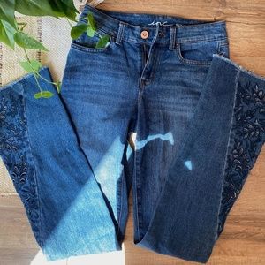 Inc boot leg jeans | Embroidered Jeans | wide leg jeans
